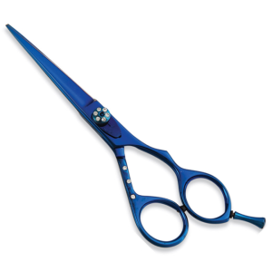 Blue titanium coated scissors