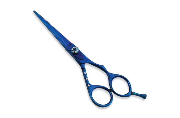 Blue titanium coated scissors