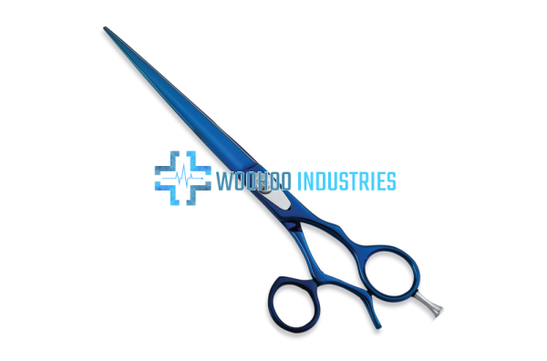 Titanium barber scissors ergonomic