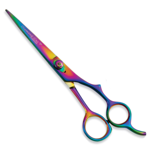 Titanium barber scissors ergonomic