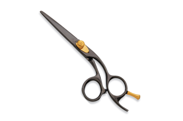 Ergonomic hairdressing scissors