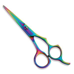 Rainbow titanium barber scissors
