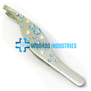 Blue Crystal Eyebrow Tweezers