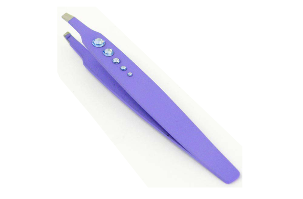 Violet Crystal Eyebrow Tweezers