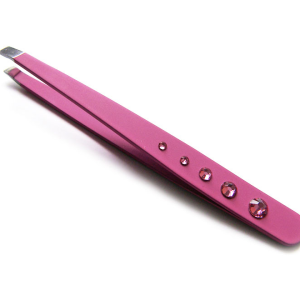Pink Jewel Slant Tweezers