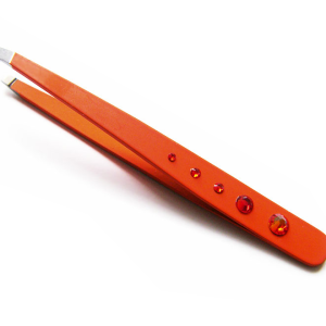 Orange Rhinestone Eyebrow Tweezers