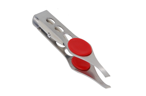 Red Grip Precision Tweezers