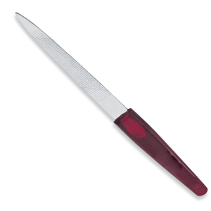 Nail File with Red Handle